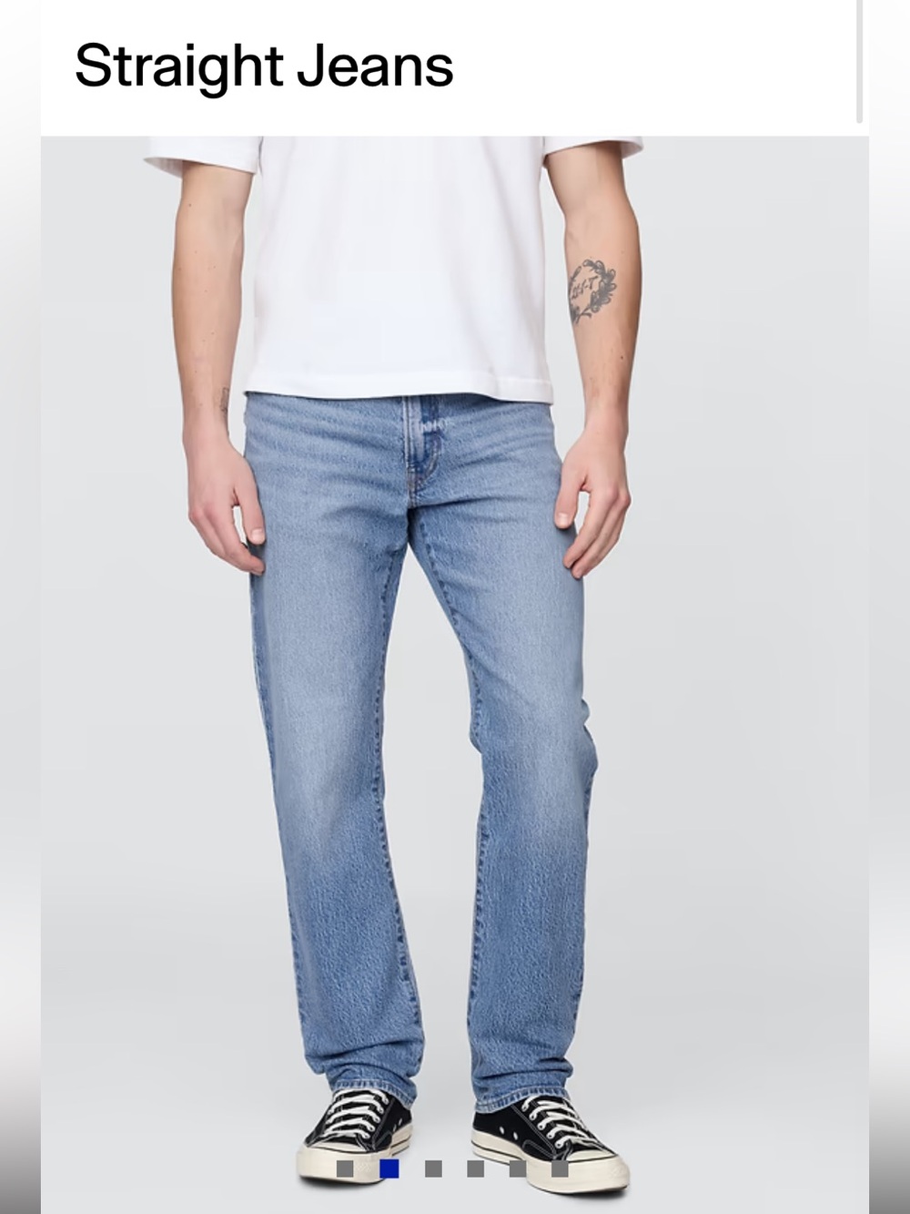 GAP Men's Jeans (2 pr) - Light Blue Straight & Dark Blue Relaxed Straight
